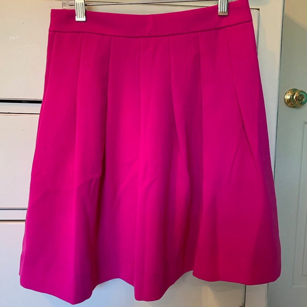 J. Crew | Hot Pink Pleated Skirt